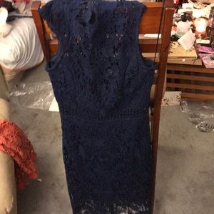 Prettylittlethings Dark Blue Lace Bodycon Dress